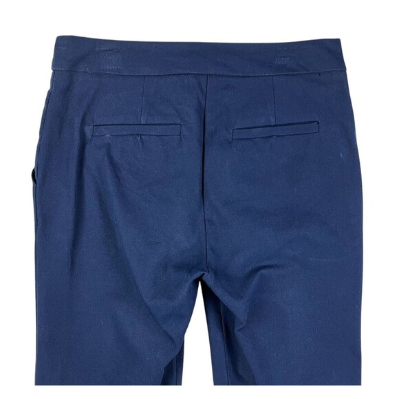 Trina Turk Ore Cropped Boot Pants  Size 2  Navy Mid-Rise Kick Flare Leg - Picture 6 of 16